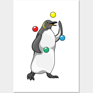 Penguin Juggler Juggle Posters and Art